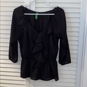 Black Peplum Top